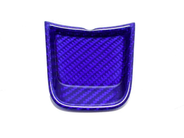 FIAT 500 ABARTH Steering Wheel Lower Center Trim Piece - Carbon Fiber - EU Model - Blue Candy